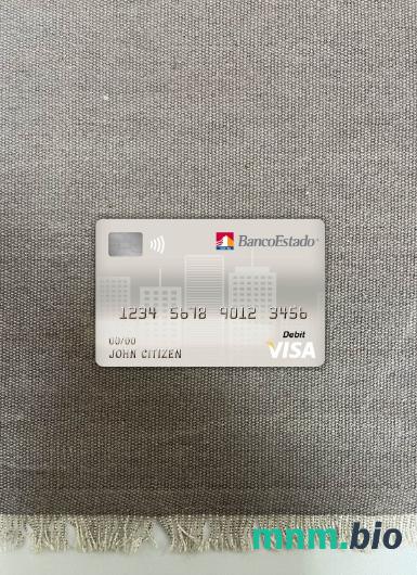 Chile banco del estado de chile bank visa obciążyć card wygląd fotograficzny skan PSD + zdjęcie